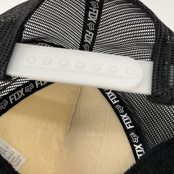 Fox Racing Neon Snapback Trucker Hat Black Orange White Cap Mesh Adjustable - Picture 12 of 13